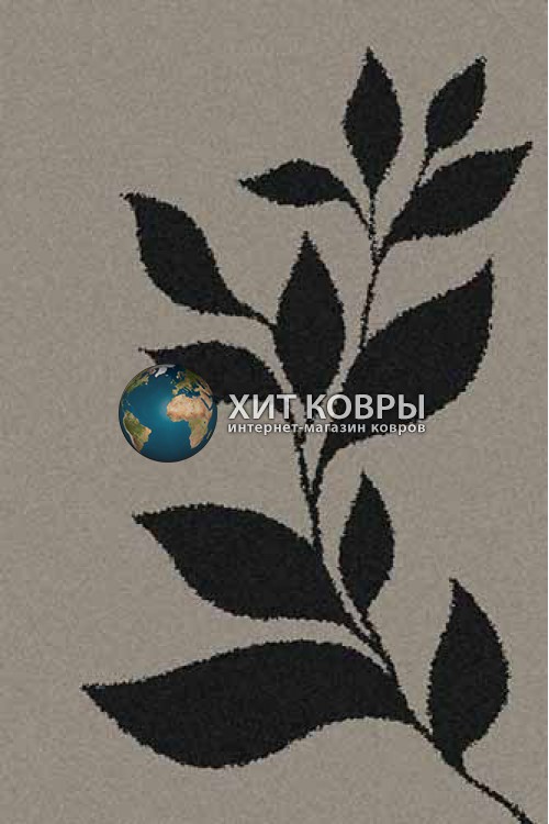 Российский ковер прямоугольный Platinum t647 серый черный